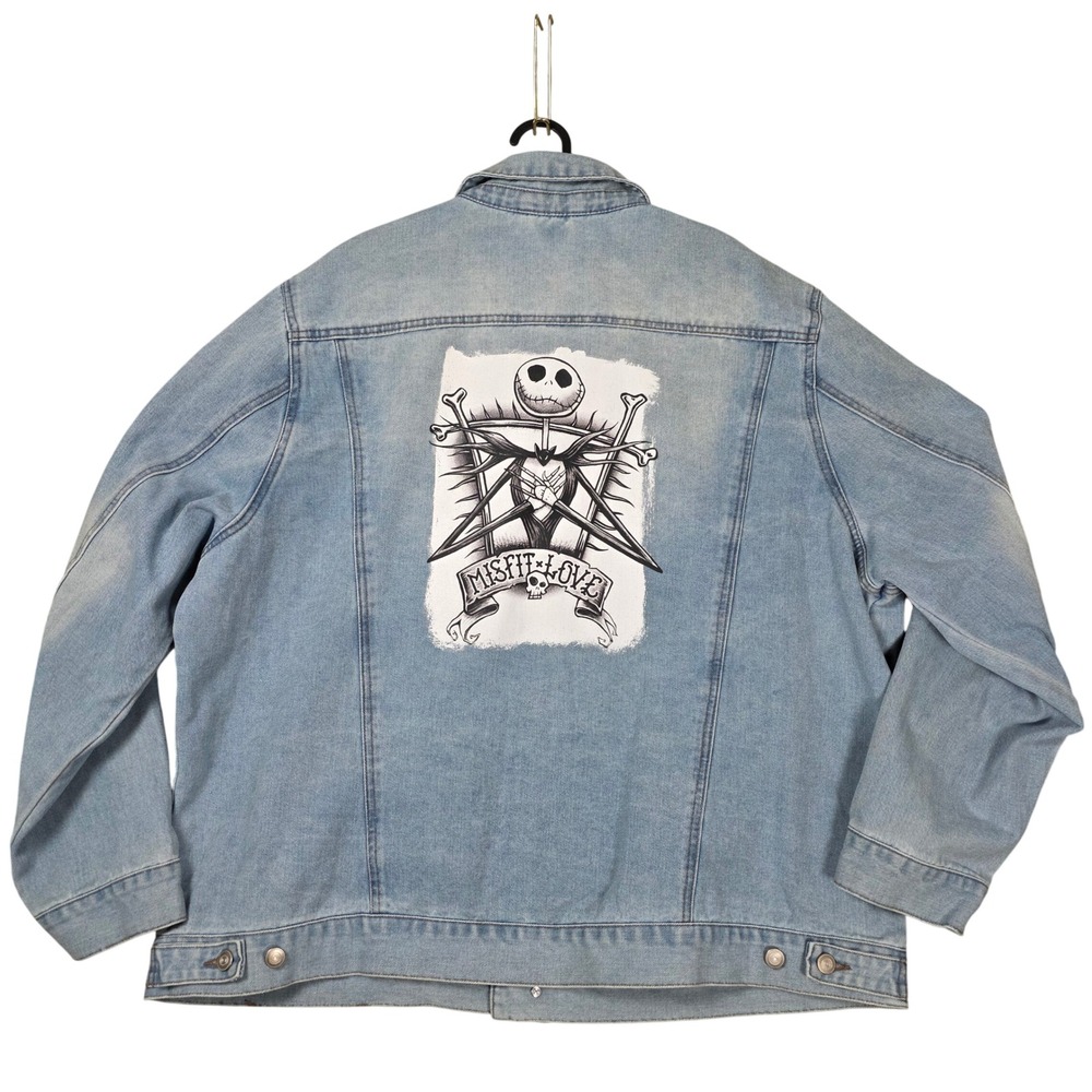 Disney Nightmare Before Christmas Jack Skellington Denim Jacket XXL